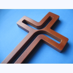 Krzyż drewniany ciemny brąz 24,5 cm JB 1